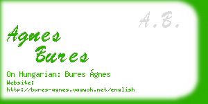 agnes bures business card