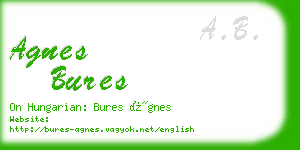agnes bures business card
